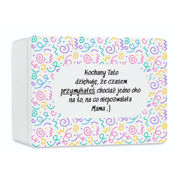 Pudełko na Dzień Ojca Personalizowane Drewniane Pudełko Prezent dla Ojca z Nadrukiem UV