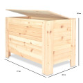 Kufer drewniany 77x40x50 cm niebieski – skrzynia do przechowywania