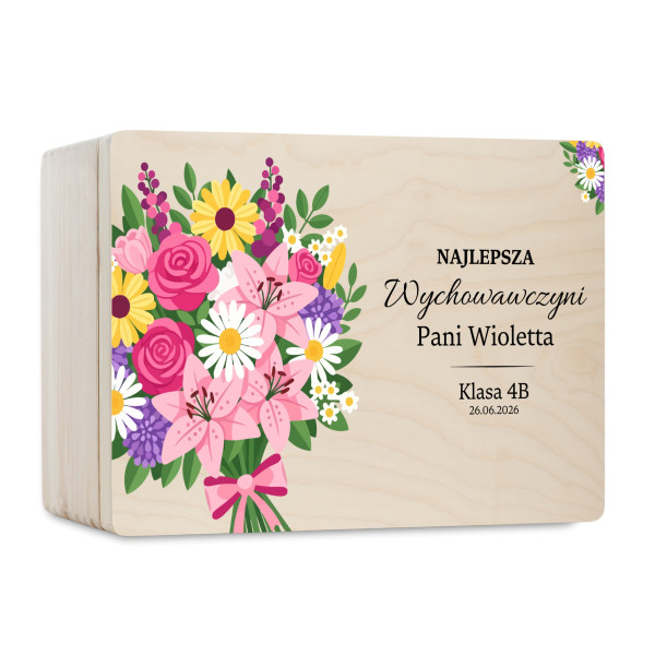 Personalizowane pudełko na Dzień Nauczyciela z nadrukiem UV 40x30x23 cm