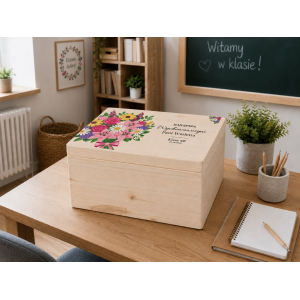 Personalizowane pudełko na Dzień Nauczyciela z nadrukiem UV 40x30x23 cm