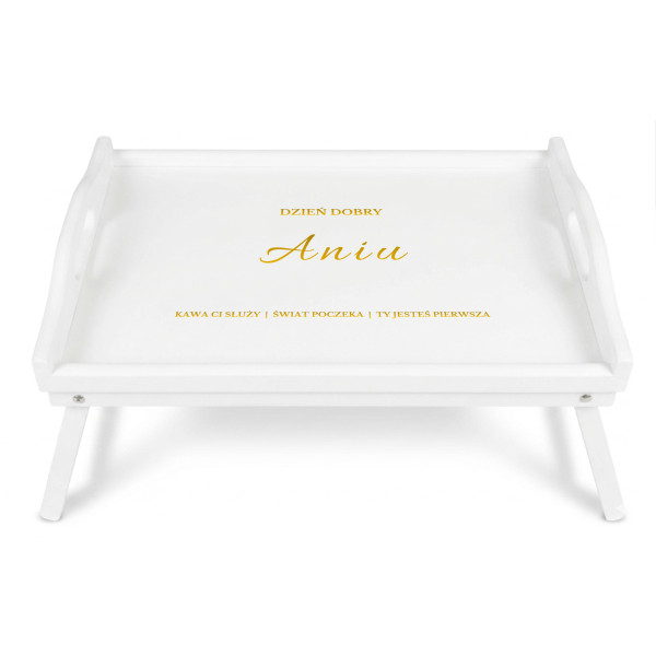 Personalizowana tacka śniadaniowa do łóżka z nadrukiem UV 51x32x24 cm