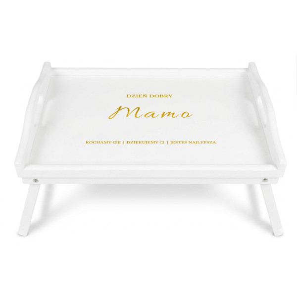 Personalizowana tacka śniadaniowa do łóżka z nadrukiem UV 51x32x24 cm