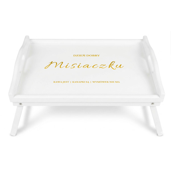 Personalizowana tacka śniadaniowa do łóżka z nadrukiem UV 51x32x24 cm