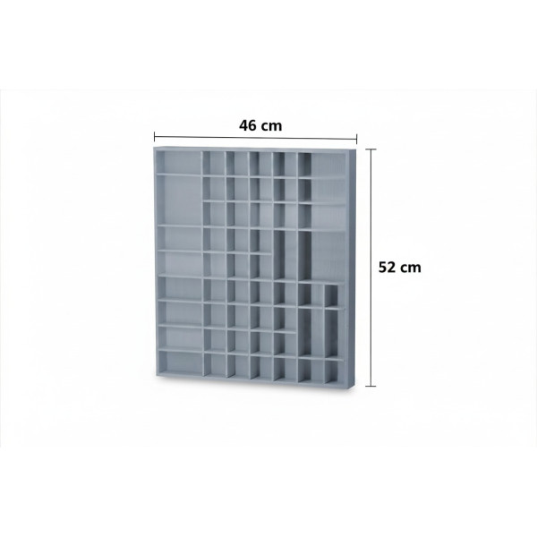 Półka drewniana 52x4x46 szara
