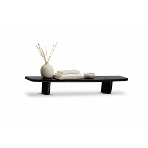 Półka drewniana ścienna 60 cm czarna – minimalistyczna półka na ścianę