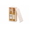 Skrzynka drewniana na wino 20x11x35 cm – pudełko na 2 butelki