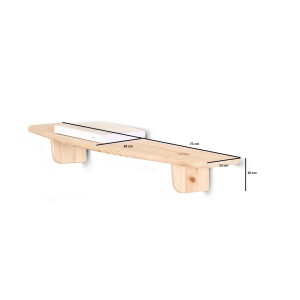 Pólka drewniana ścienna 75 cm Natural wood