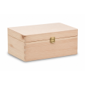 Drewniana skrzynka dekoracyjna 20x15x10 cm z zapinką bez uchwytów – do przechowywania