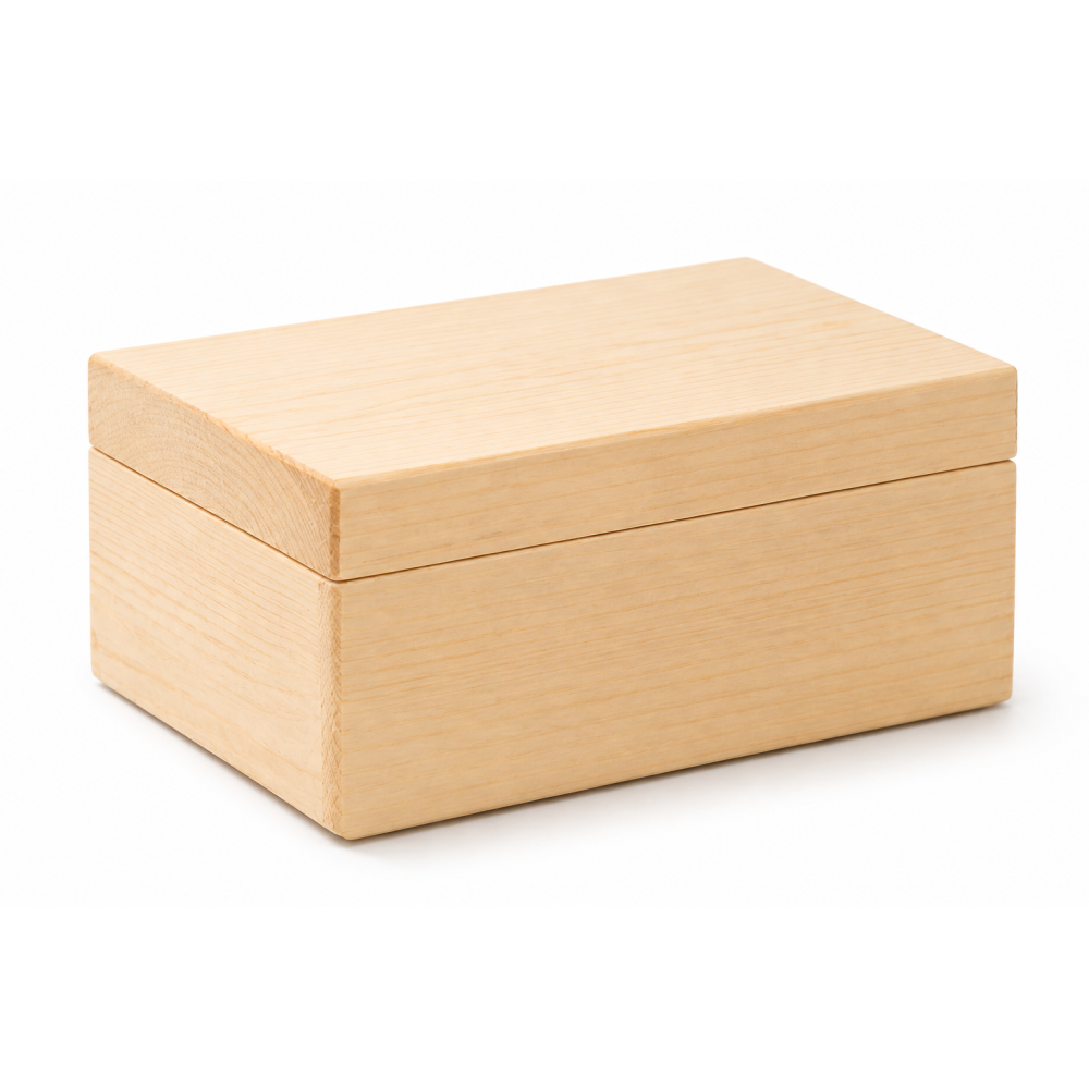 Drewniana skrzynka dekoracyjna 20x15x10 cm bez uchwytów – do przechowywania