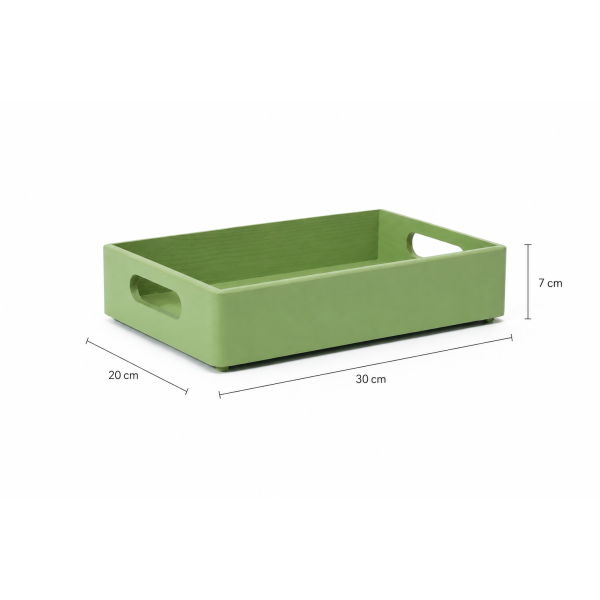 Drewniana taca dekoracyjna 30x20x7 cm  – elegancka taca do dekoracji i serwowania