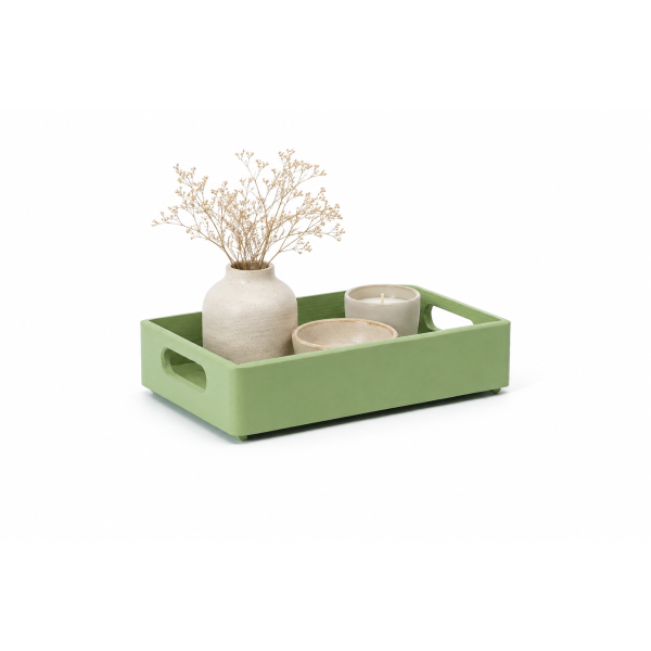 Drewniana taca dekoracyjna 30x20x7 cm  – elegancka taca do dekoracji i serwowania