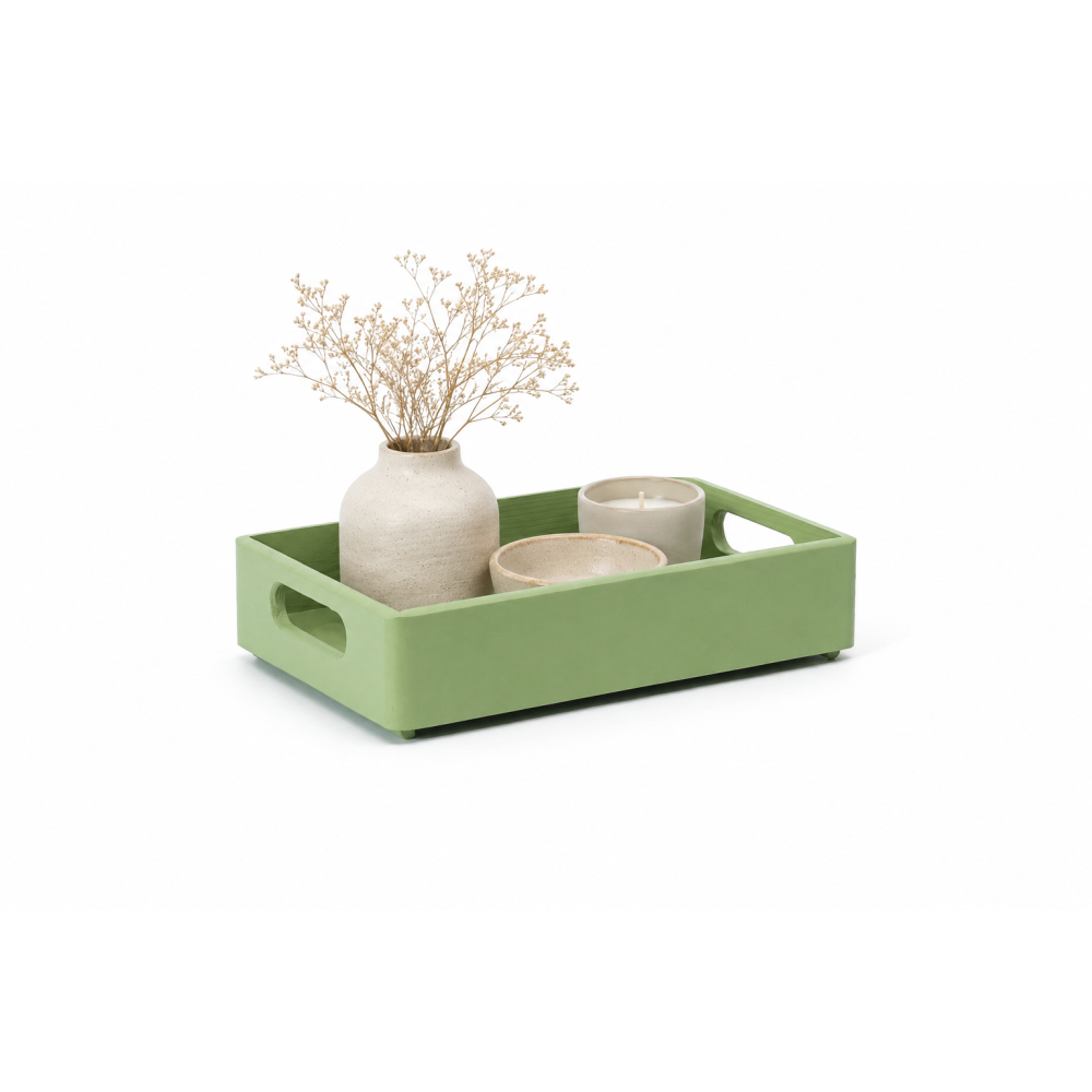 Drewniana taca dekoracyjna 30x20x7 cm  – elegancka taca do dekoracji i serwowania