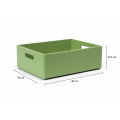 Szałwiowa Drewniana Skrzynka do Przechowywania – Organizer z Uchwytami 40x30x13,5 cm