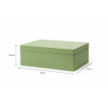 Szałwiowa skrzynka drewniana z deklem 40x30x13,5 cm z uchwytami– pudełko do przechowywania