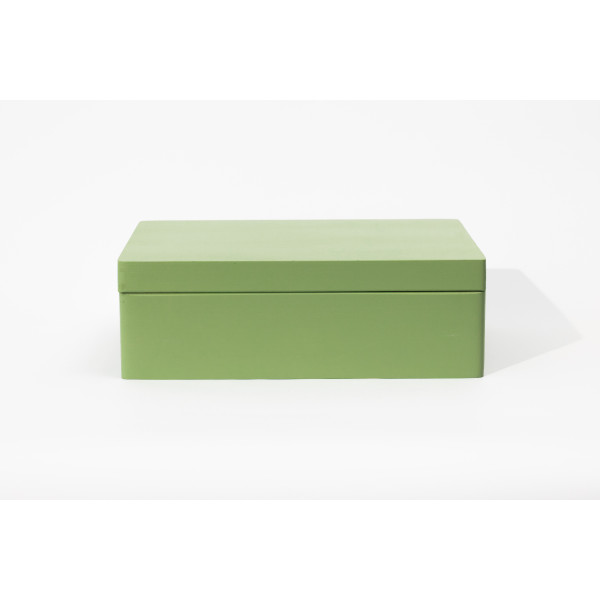 Szałwiowa skrzynka drewniana z deklem 40x30x13,5 cm z uchwytami– pudełko do przechowywania