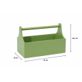 Drewniane nosidełko na narzędzia 34x18x20,5 cm – szałwiowy narzędziownik