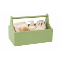 Drewniane nosidełko na narzędzia 34x18x20,5 cm – szałwiowy narzędziownik