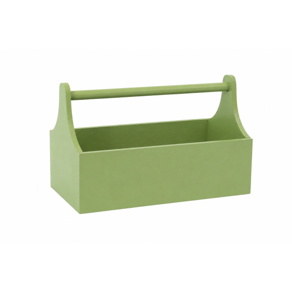 Drewniane nosidełko na narzędzia 34x18x20,5 cm – szałwiowy narzędziownik