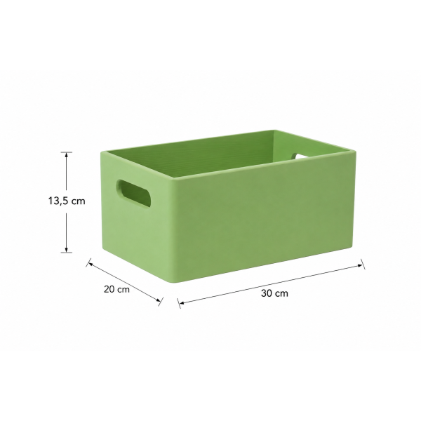 Szałwiowa skrzynka drewniana 30x20x13,5 cm z uchwytami – dekoracyjna skrzynka do przechowywania