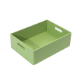 Szałwiowa Drewniana Skrzynka do Przechowywania – Organizer z Uchwytami 40x30x13,5 cm