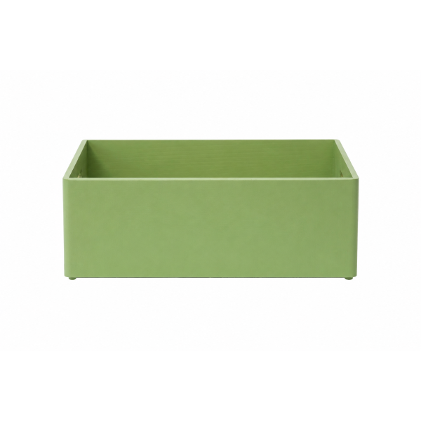 Szałwiowa Drewniana Skrzynka do Przechowywania – Organizer z Uchwytami 40x30x13,5 cm
