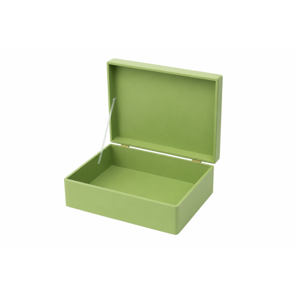 Szałwiowa skrzynka drewniana z deklem 40x30x13,5 cm z uchwytami– pudełko do przechowywania