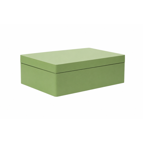 Szałwiowa skrzynka drewniana z deklem 40x30x13,5 cm z uchwytami– pudełko do przechowywania