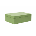 Szałwiowa skrzynka drewniana z deklem 40x30x13,5 cm z uchwytami– pudełko do przechowywania