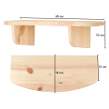 Półka drewniana ścienna 45 cm – minimalistyczna półka na ścianę