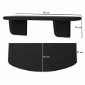 Półka drewniana ścienna 45 cm czarna – minimalistyczna półka na ścianę