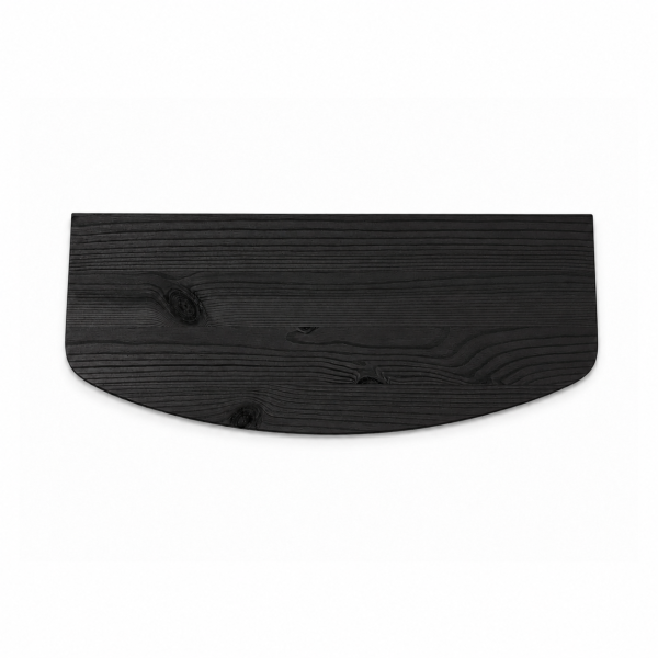 Półka drewniana ścienna 45 cm czarna – minimalistyczna półka na ścianę