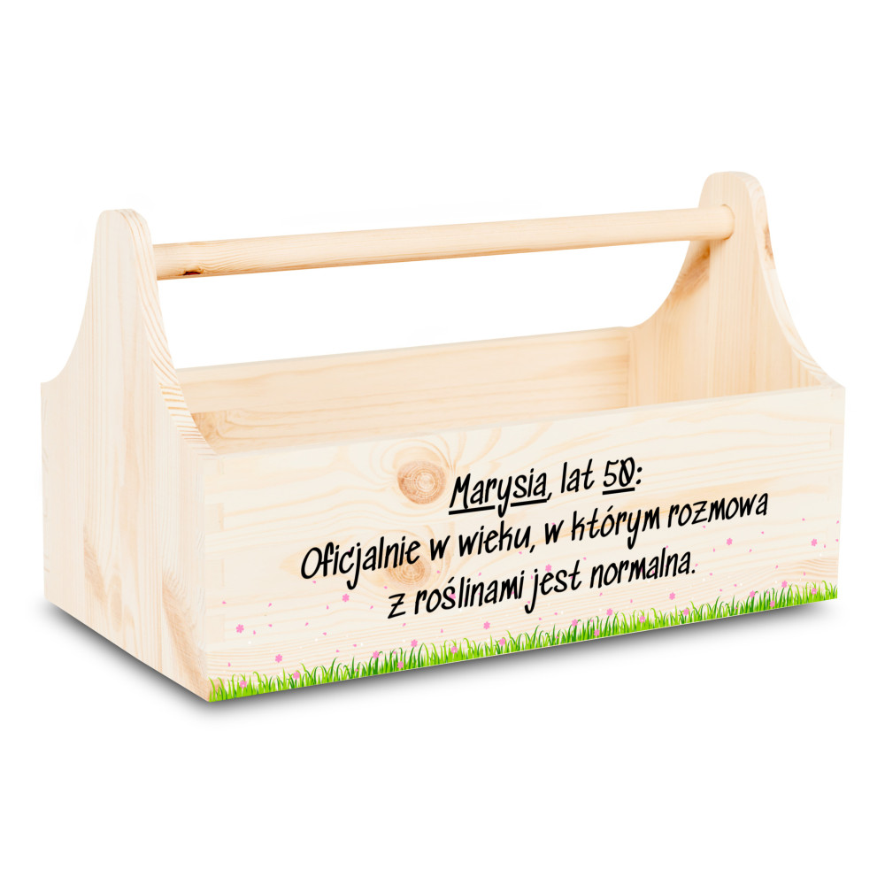 Drewniane nosidełko na narzędzia 34x18x20,5 cm – narzędziownik