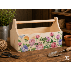 Drewniane nosidełko na narzędzia 34x18x20,5 cm – narzędziownik