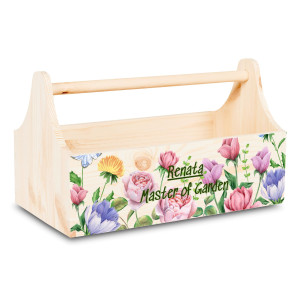Drewniane nosidełko na narzędzia 34x18x20,5 cm – narzędziownik