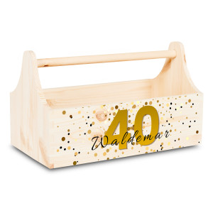 Drewniane nosidełko na narzędzia 34x18x20,5 cm – narzędziownik