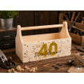 Drewniane nosidełko na narzędzia 34x18x20,5 cm – narzędziownik