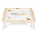 Personalizowana tacka śniadaniowa do łóżka z nadrukiem UV 51x32x24 cm