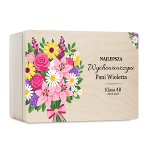 Personalizowane pudełko na Dzień Nauczyciela z nadrukiem UV 30x20x13,5 cm