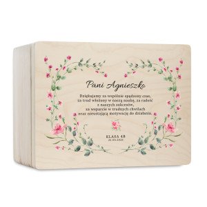 Personalizowane pudełko na Dzień Nauczyciela z nadrukiem UV 30x20x13,5 cm