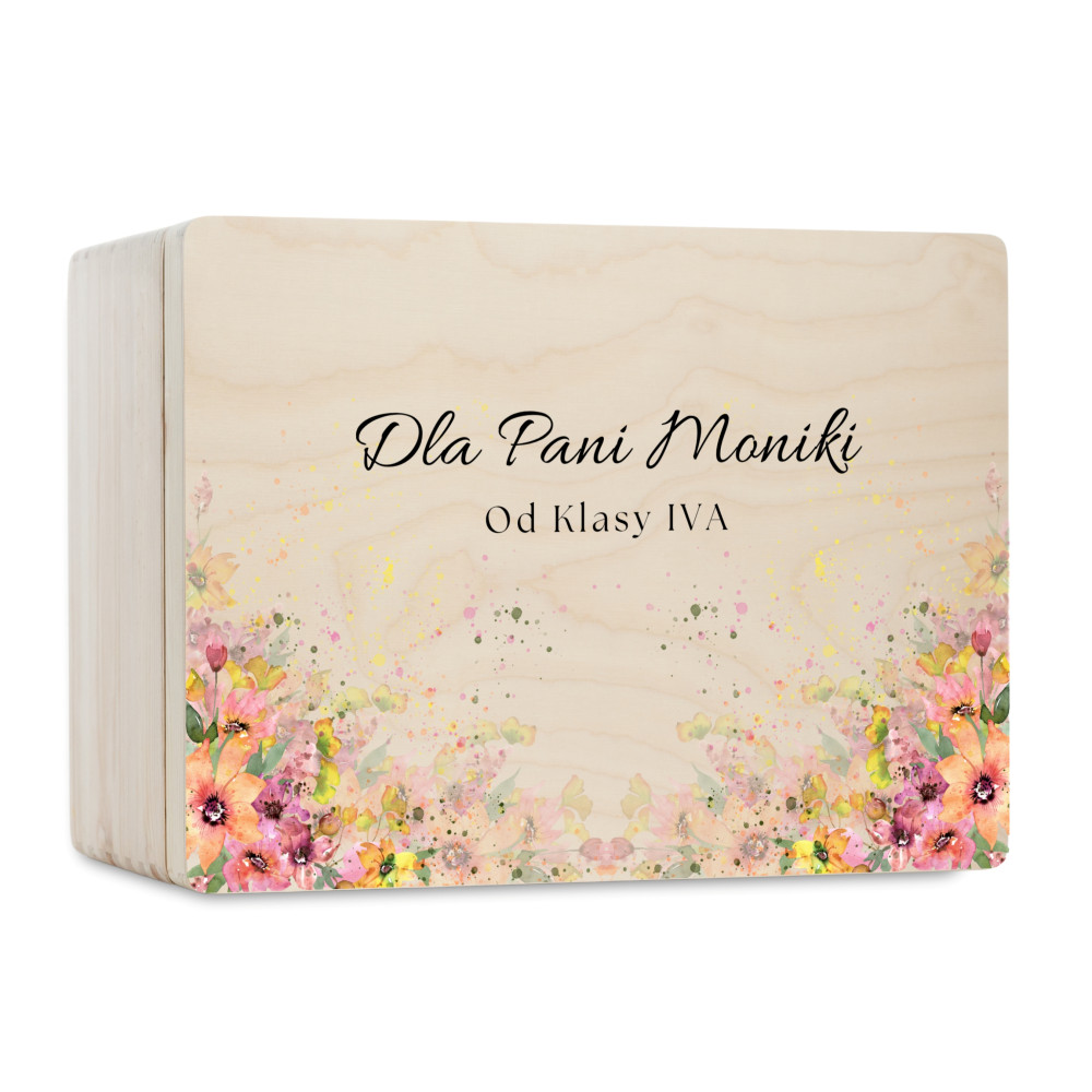 Personalizowane pudełko na Dzień Nauczyciela z nadrukiem UV 30x20x13,5 cm