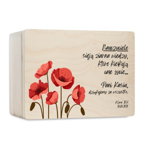 Personalizowane pudełko na Dzień Nauczyciela z nadrukiem UV 30x20x13,5 cm