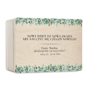Personalizowane pudełko na Dzień Nauczyciela z nadrukiem UV 30x20x13,5 cm