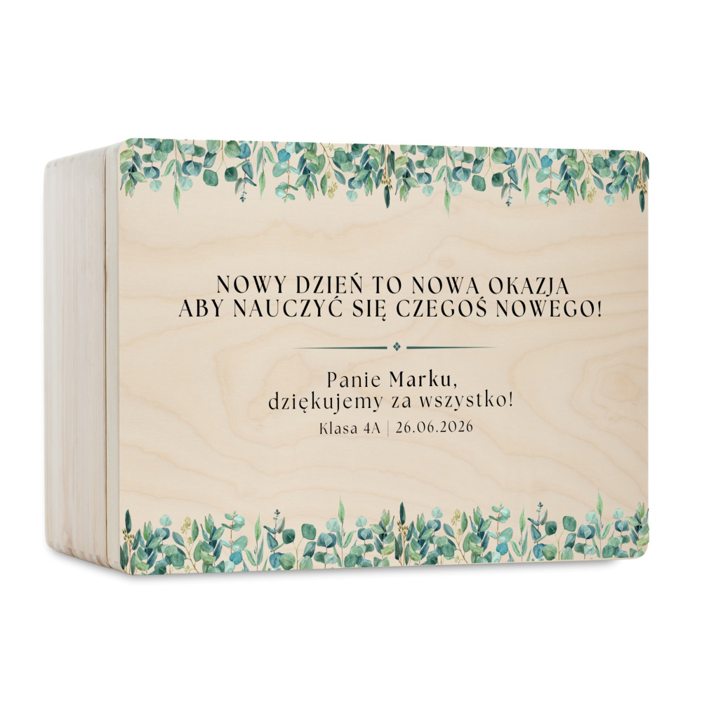 Personalizowane pudełko na Dzień Nauczyciela z nadrukiem UV 30x20x13,5 cm