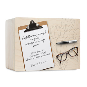 Personalizowane pudełko na Dzień Nauczyciela z nadrukiem UV 30x20x13,5 cm