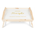 Personalizowana tacka śniadaniowa do łóżka z nadrukiem UV 51x32x24 cm