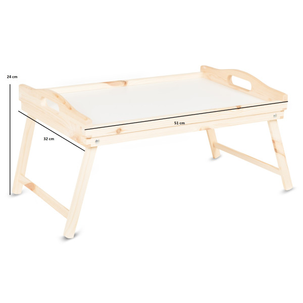Personalizowana tacka śniadaniowa do łóżka z nadrukiem UV 51x32x24 cm