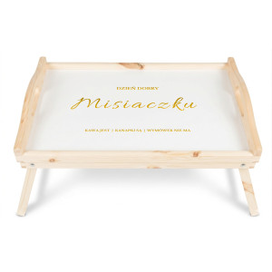 Personalizowana tacka śniadaniowa do łóżka z nadrukiem UV 51x32x24 cm