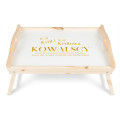 Personalizowana tacka śniadaniowa do łóżka z nadrukiem UV 51x32x24 cm
