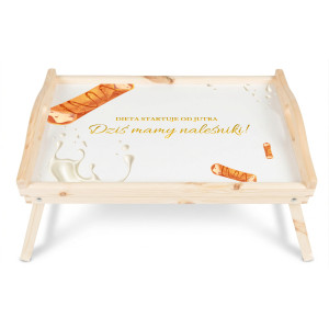 Personalizowana tacka śniadaniowa do łóżka z nadrukiem UV 51x32x24 cm