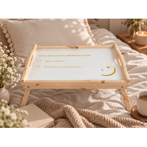 Personalizowana tacka śniadaniowa do łóżka z nadrukiem UV 51x32x24 cm